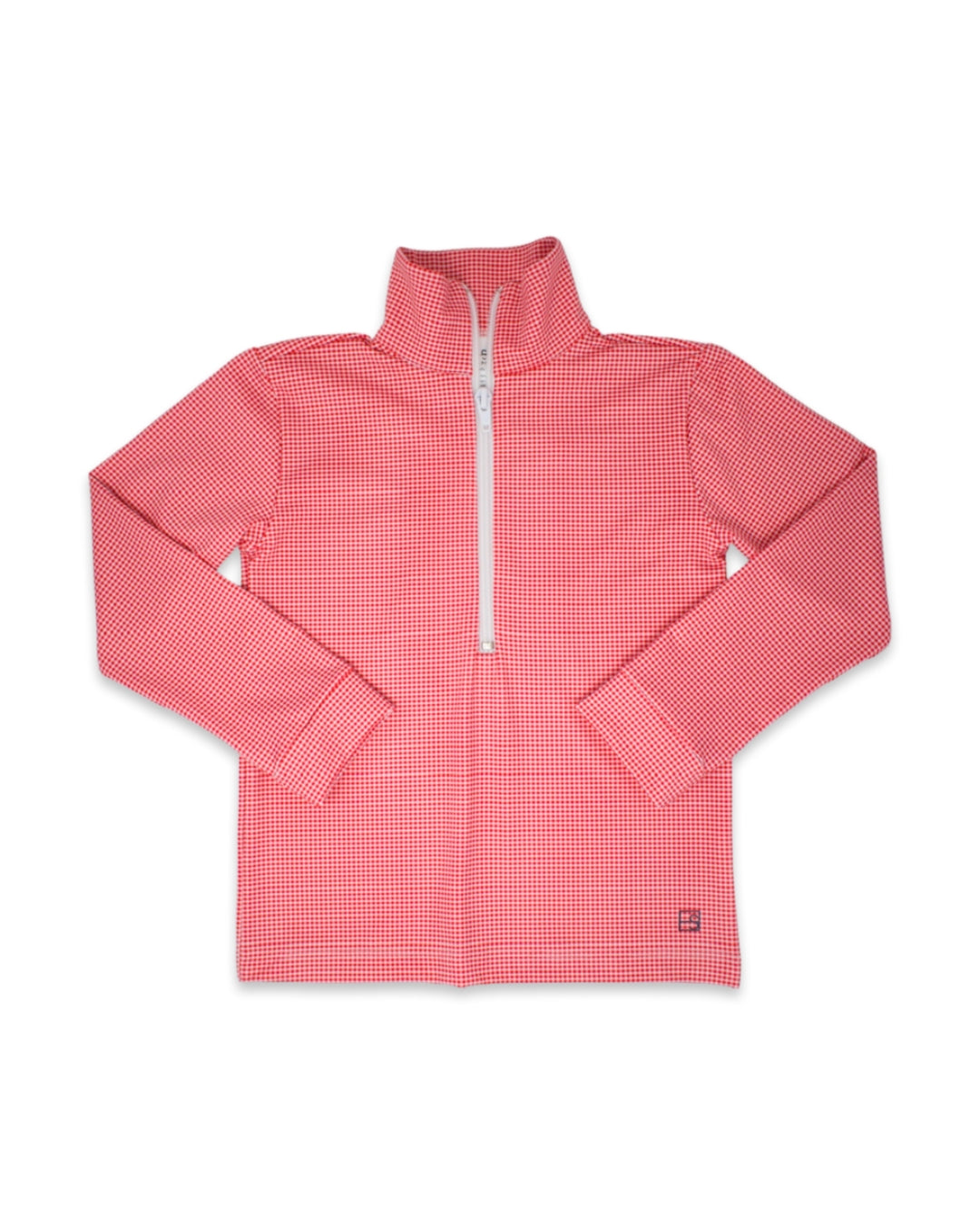 Henry Half Zip - Candy Apple Red Minigingham