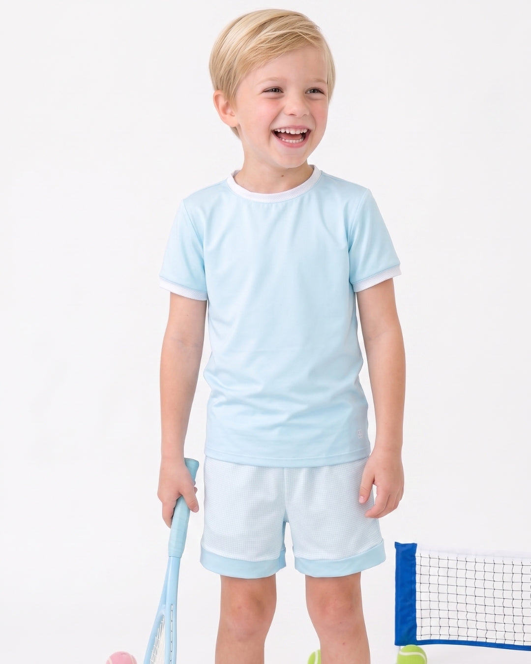 Graham Short -  Cotton Candy Blue Minigingham, Cotton Candy Blue