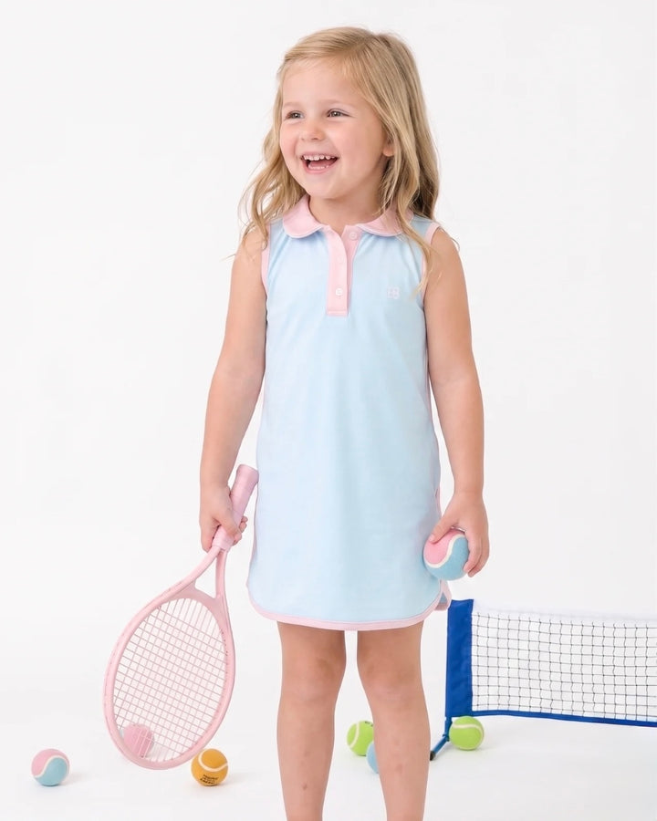 Presley Dress - Cotton Candy Blue, Cotton Candy Pink