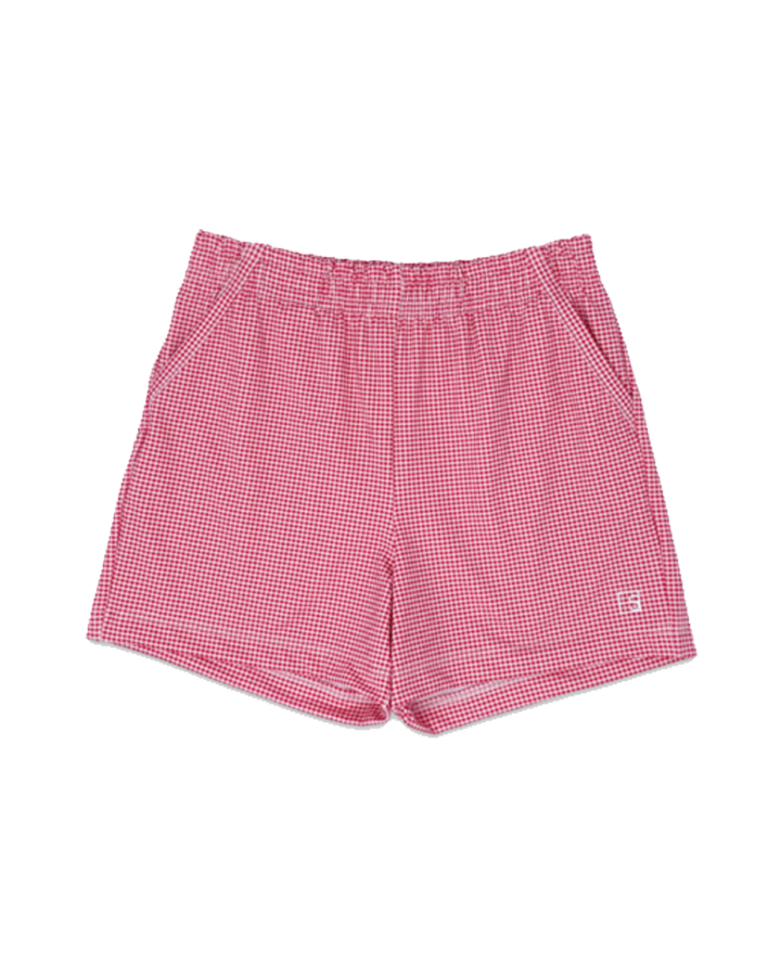 Nathan Short - Candy Apple Red Minigingham, Pure Coconut