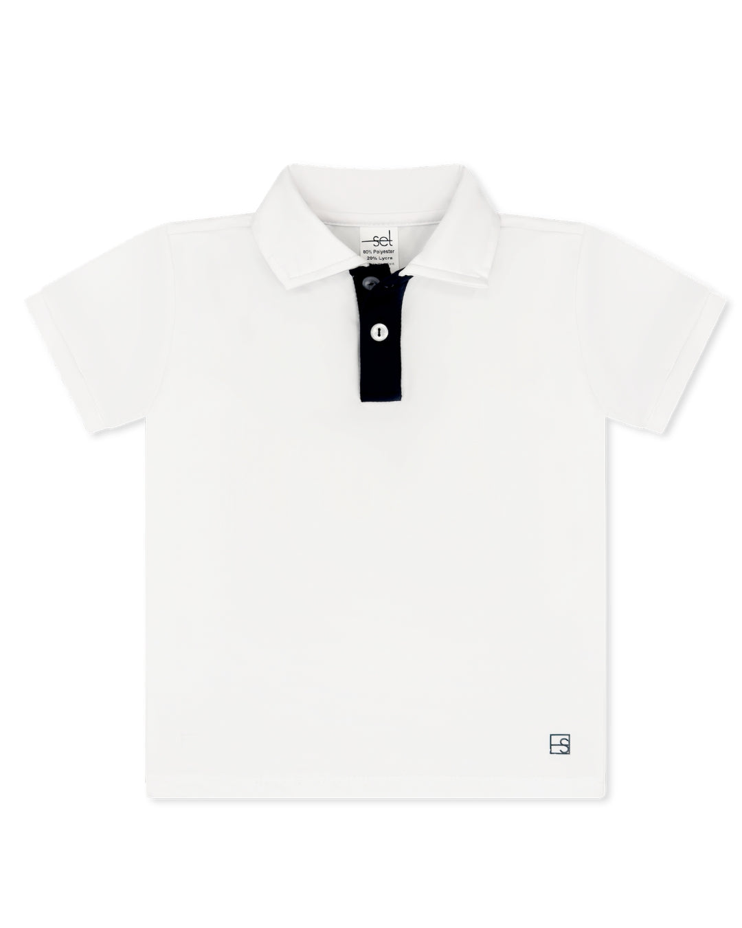 Parker Polo -  Pure Coconut, Nantucket Navy