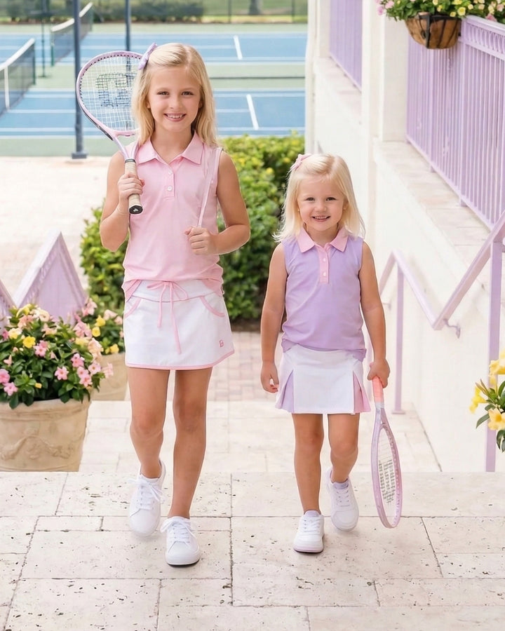 Courtney Skort - Pure Coconut, Cotton Candy Pink, Petal Purple