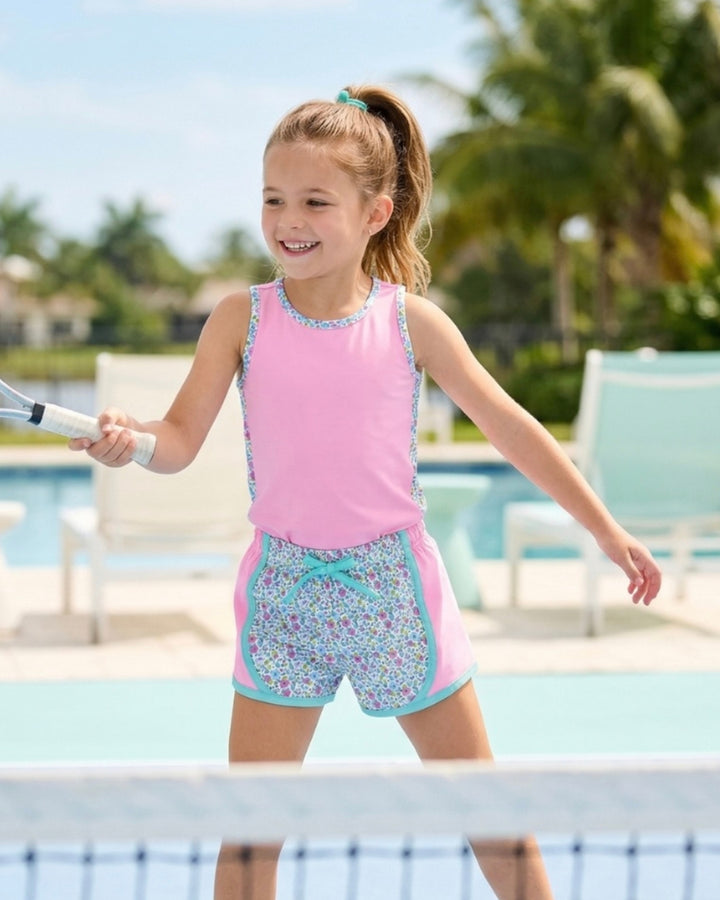 Elise Short - Whimsy Wildflowers, Flamingo Pink, Totally Turquoise