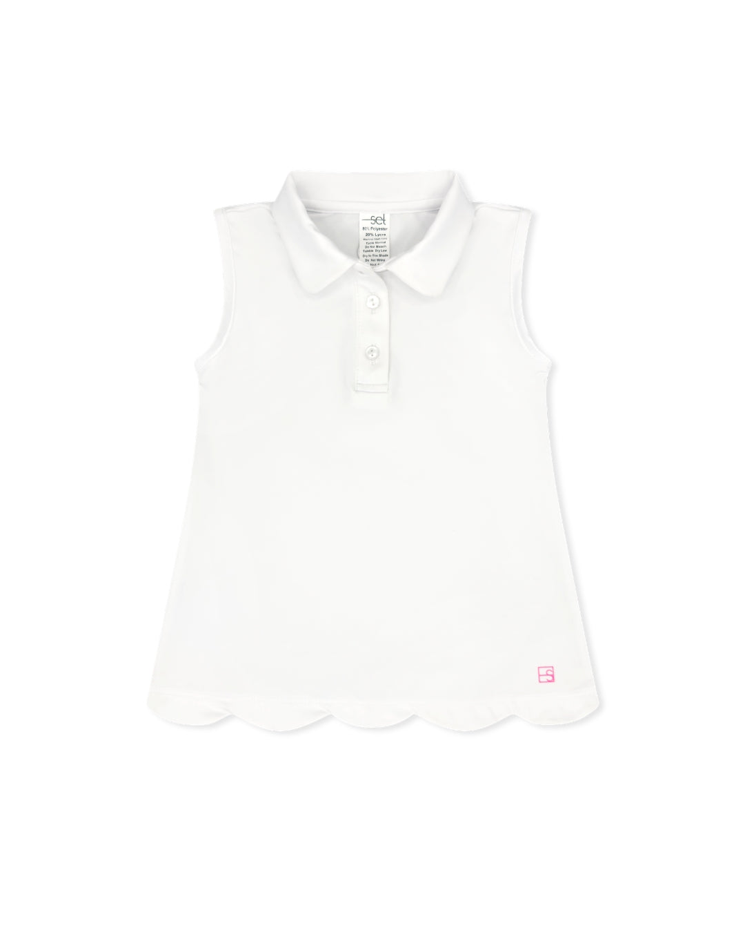 Gabby Scallop Shirt - Pure Coconut