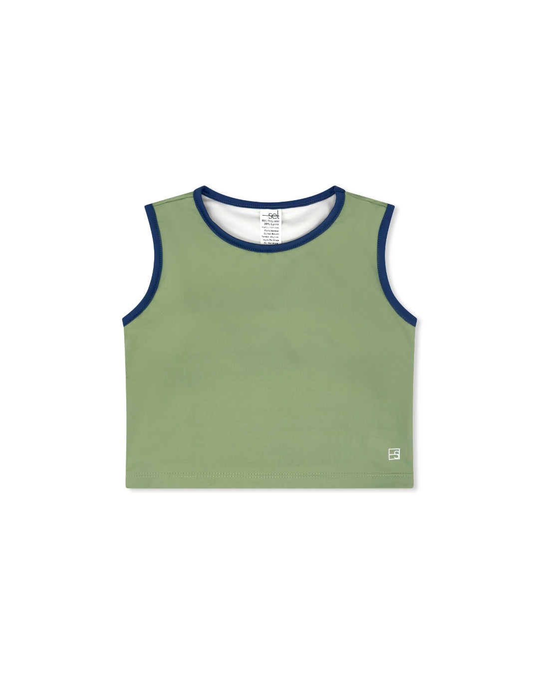 Maggie Mid-Rise Tank - Pistachio Green, Baton Rouge Blue