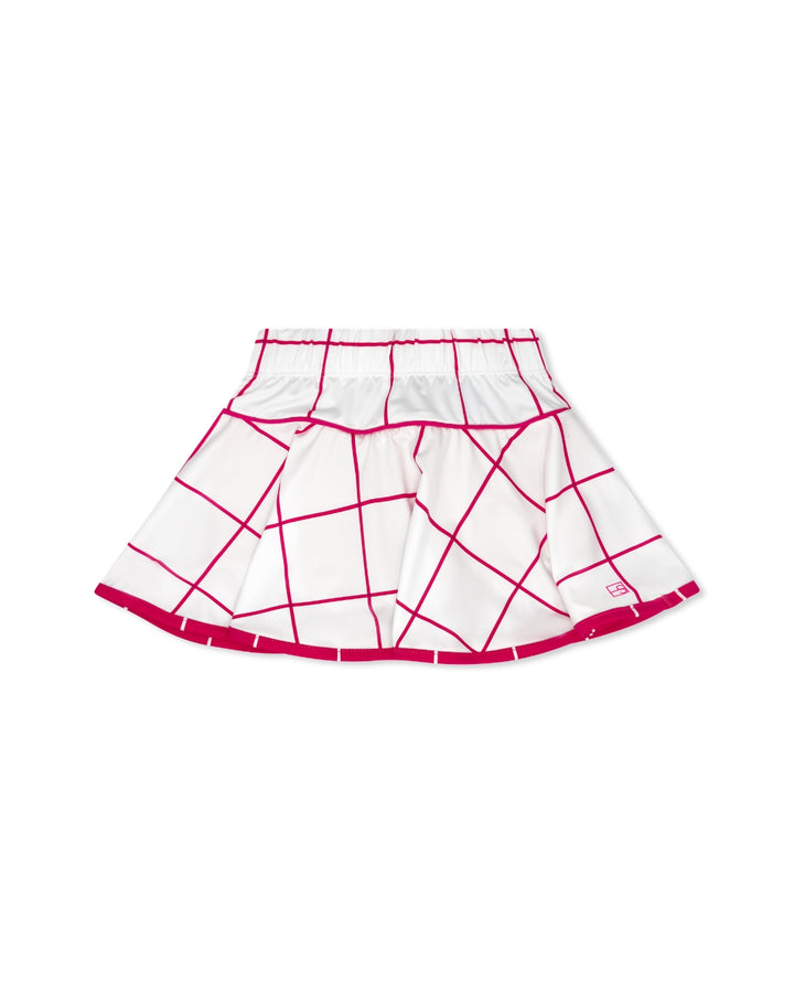 Quinn Skort - Power Pink Windowpane