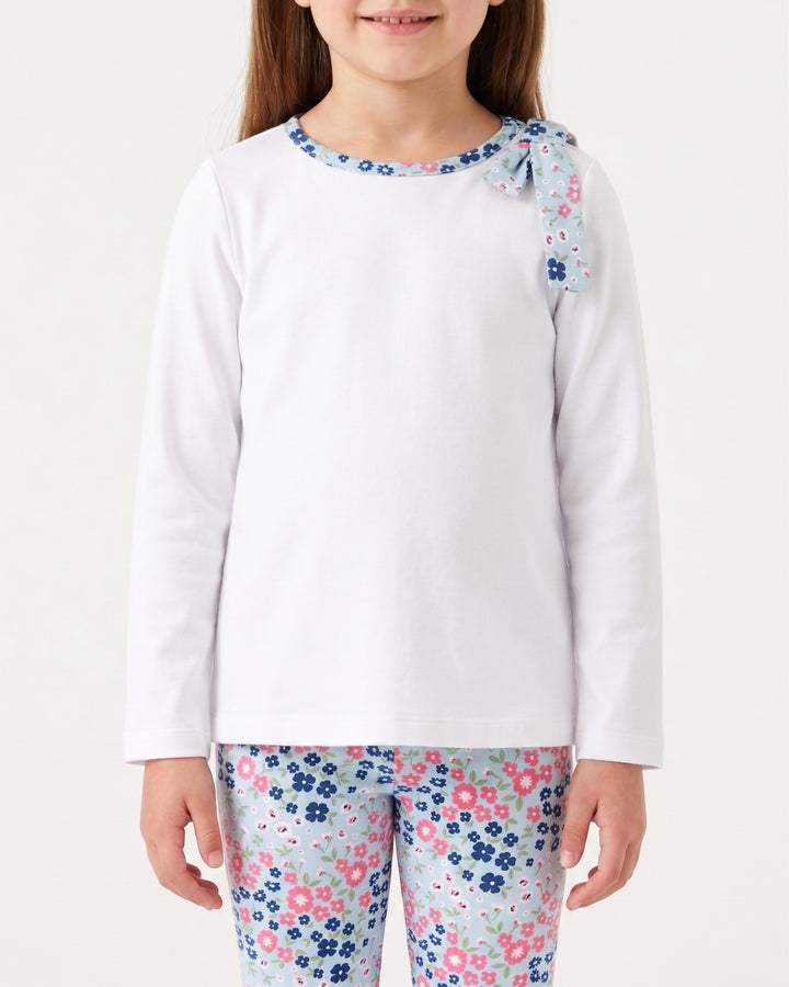Madeline Legging Set - Baton Rouge Blooms, Pure Coconut