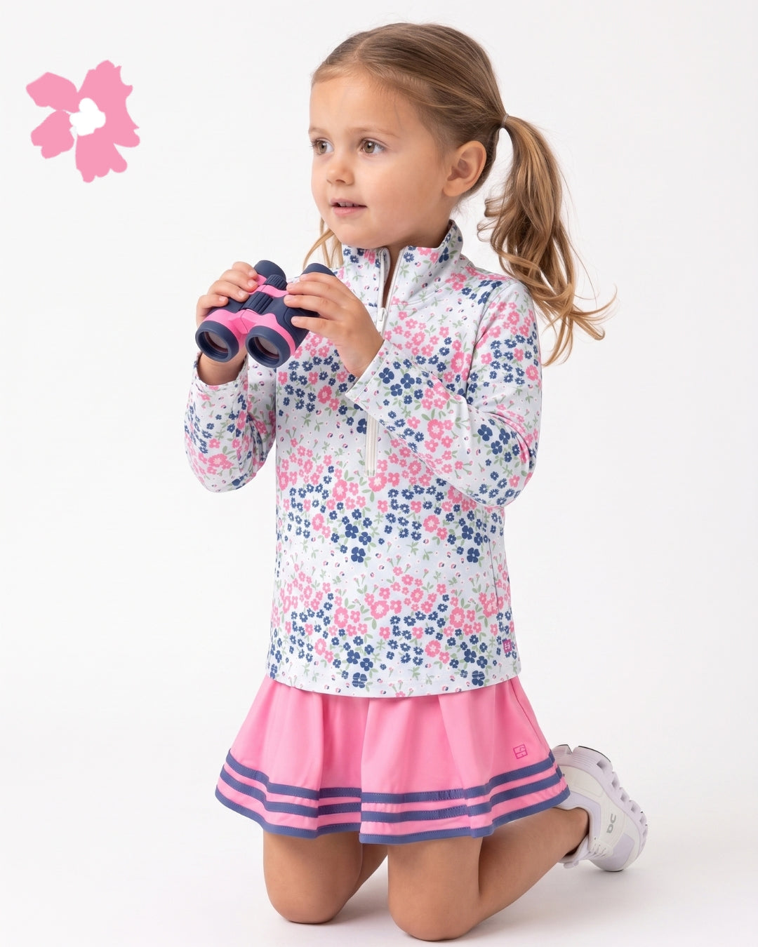 Heather Half Zip - Baton Rouge Blooms