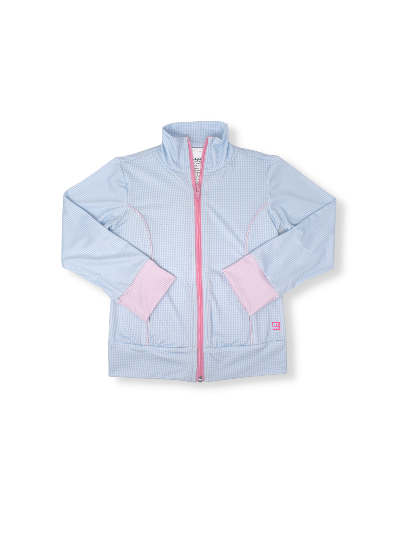 Juliet Jacket - Cotton Candy Blue Minigingham, Cotton Candy Pink Minigingham