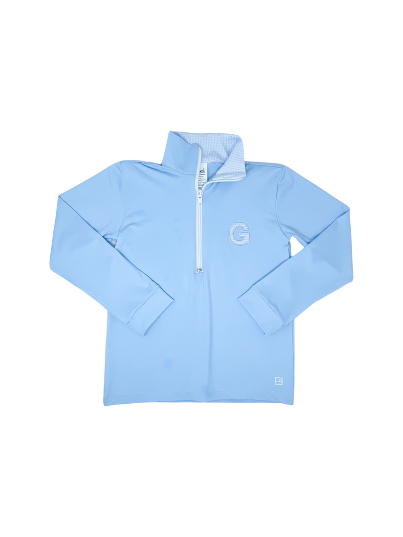 Henry Half Zip - Cotton Candy Blue / Cotton Candy Blue Minigingham