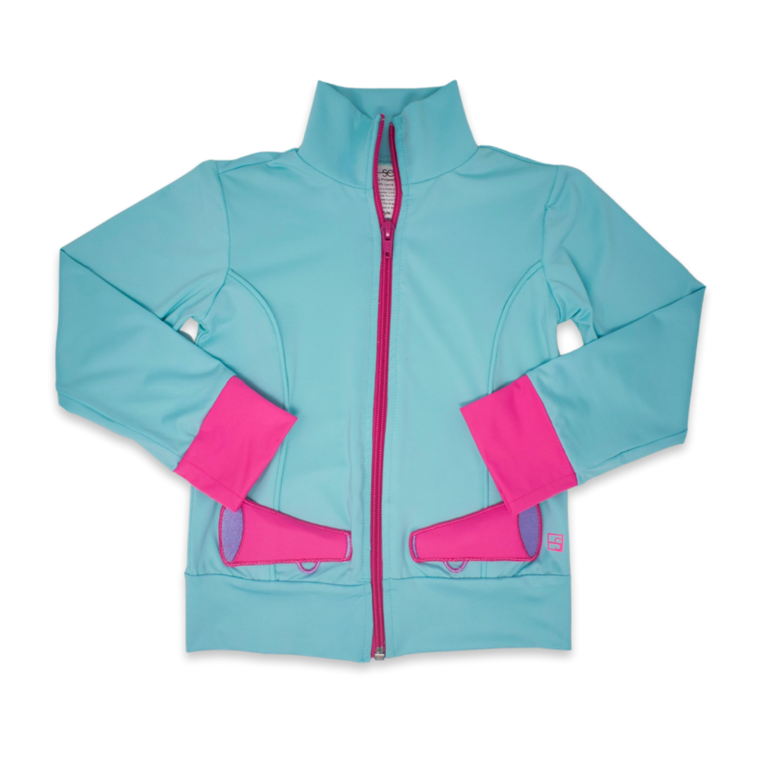 Juliet Jacket - Totally Turquoise, Power Pink