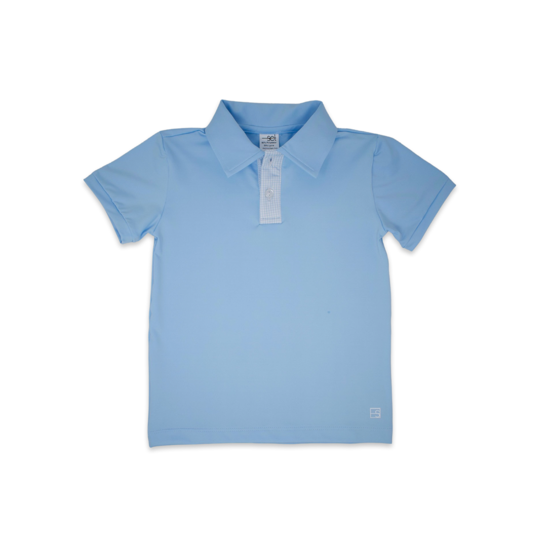 Parker Polo - Cotton Candy Blue, Cotton Candy Blue Minigingham