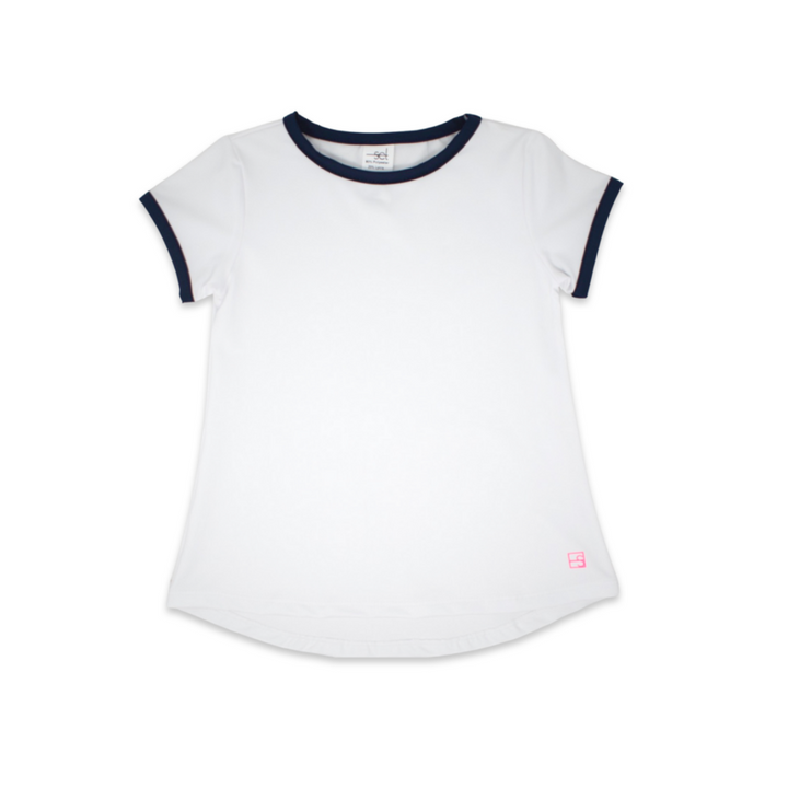 Bridget Basic T - Pure Coconut, Nantucket Navy