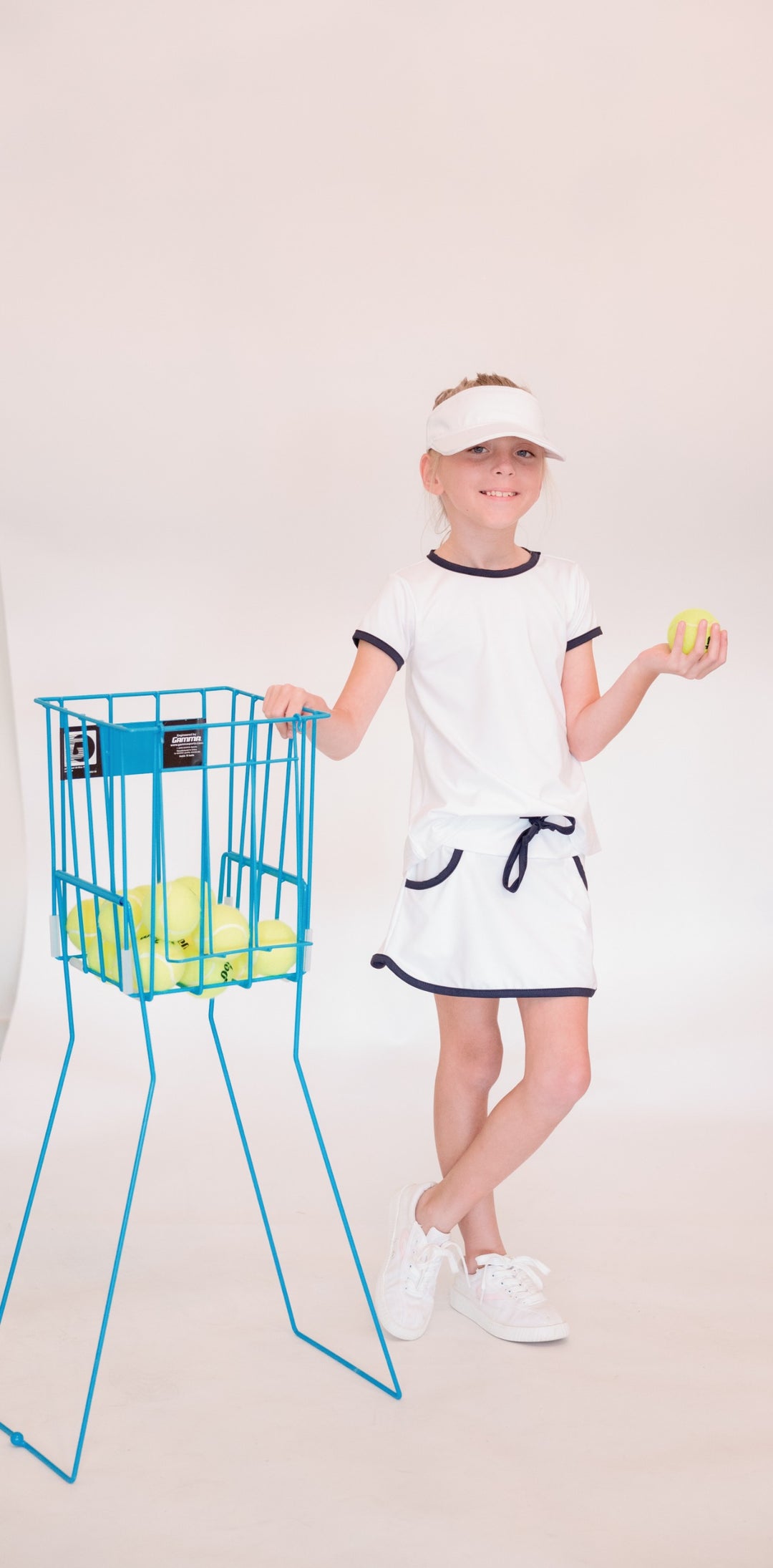 Bridget Basic T - Pure Coconut, Nantucket Navy