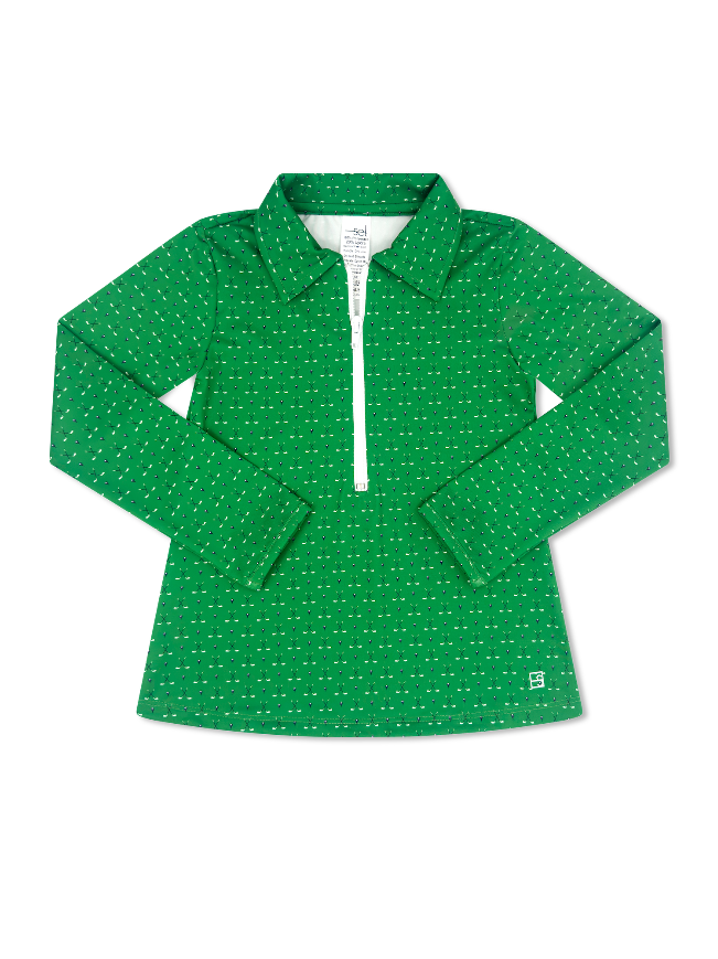 Henry Half Zip - Classic Clubs, Pure Coconut (FW25)