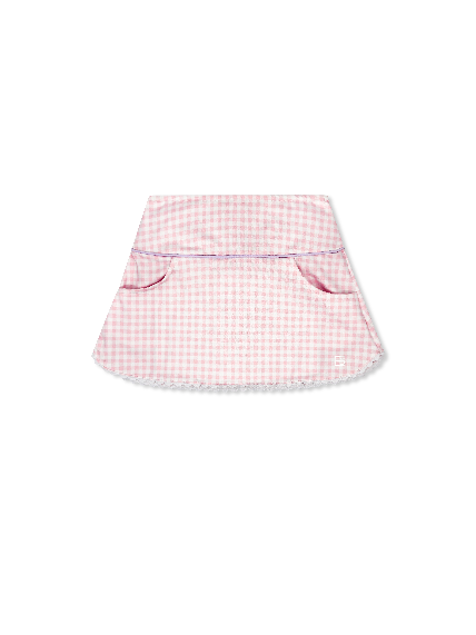 Tiffany Skort  - Cotton Candy Pink Check, Petal Purple