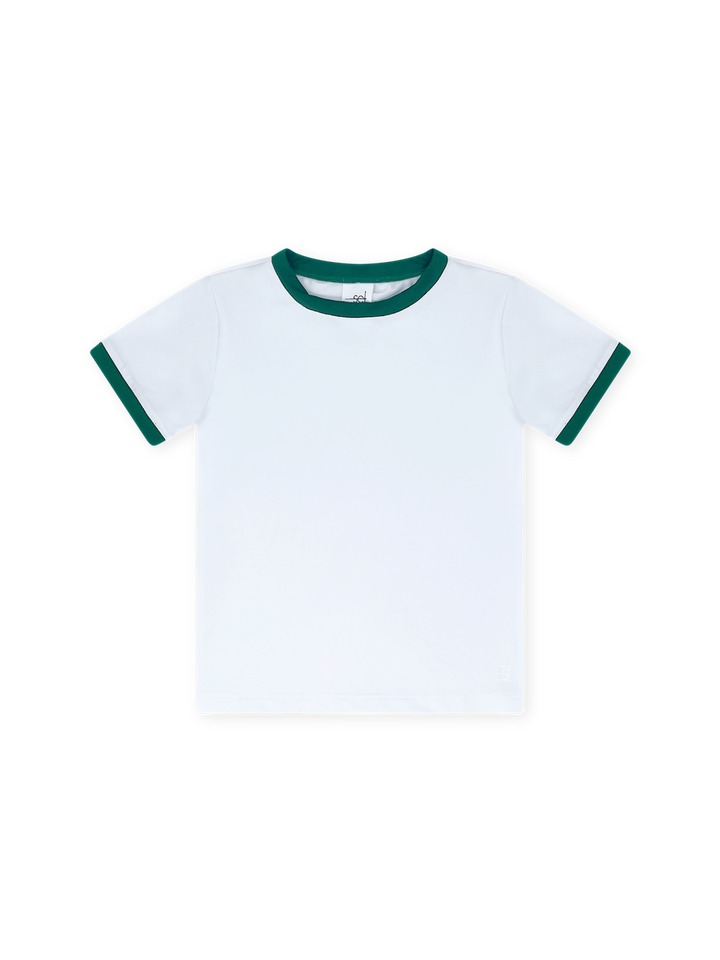 Bradley Basic T - Pure Coconut, Augusta Green