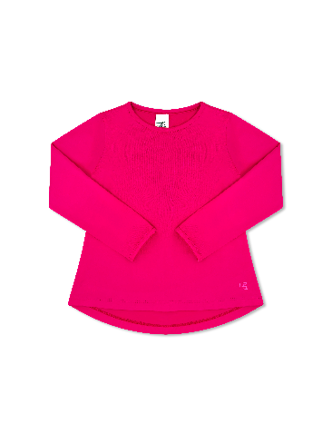 Taylor T Long Sleeve - Power Pink, Coconut White.