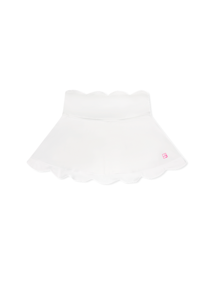 Zoe Scallop Skort - Pure Coconut