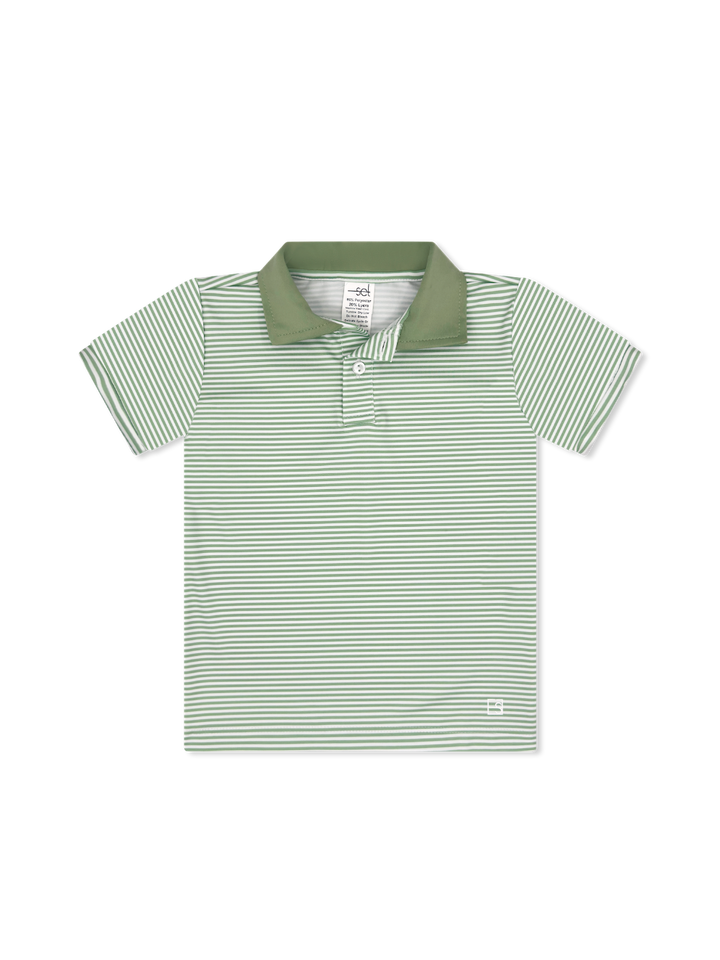 Parker Polo - Pistachio Green Ministripe, Pistachio Green