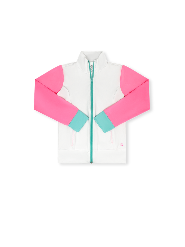 Juliet Jacket -  Pure Coconut, Flamingo Pink and Totally Turquoise
