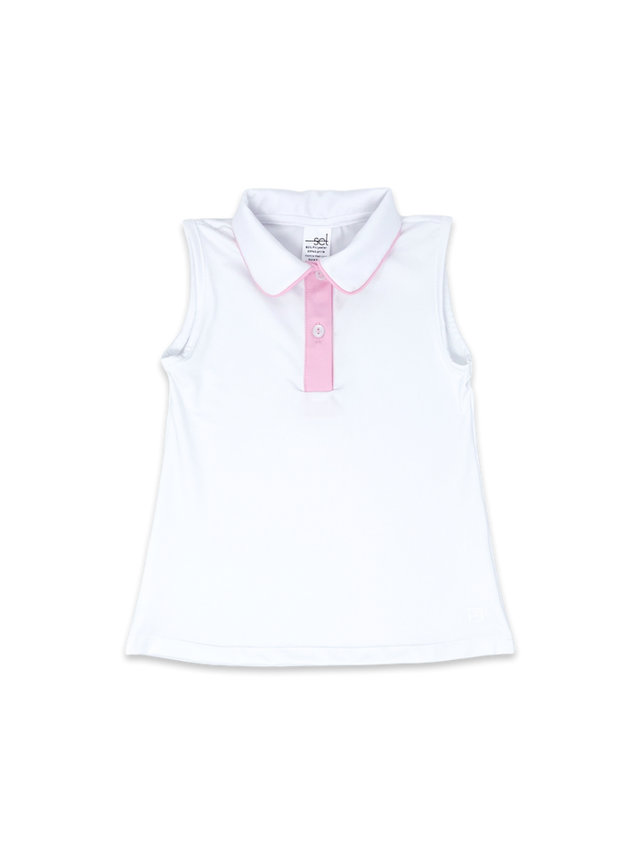 Gabby Tank - Pure Coconut, Cotton Candy Pink.