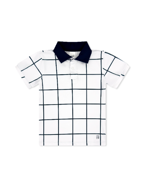 Parker Polo - Pure Coconut, Nantucket Navy Willington Windowpane, Nantucket Navy