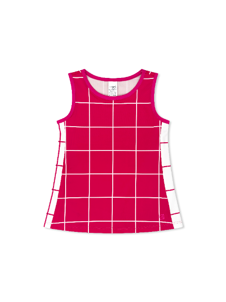 Nicole Tank - Power Pink Windowpane
