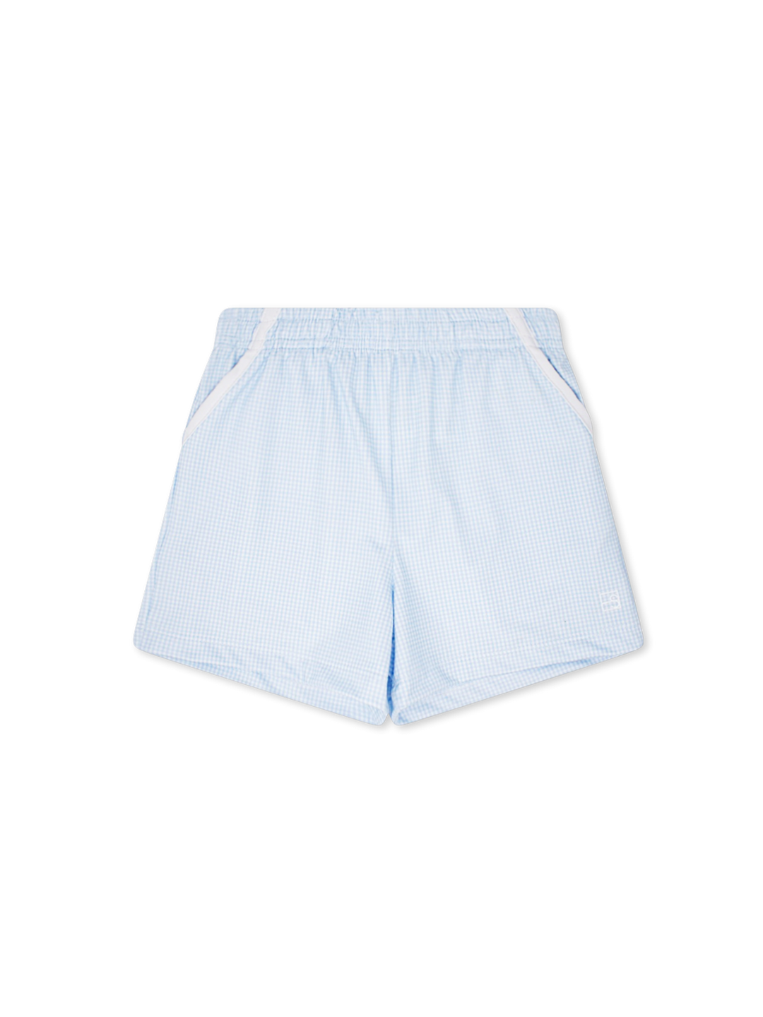 Nathan Short -  Cotton Candy Blue Minigingham, Pure Coconut