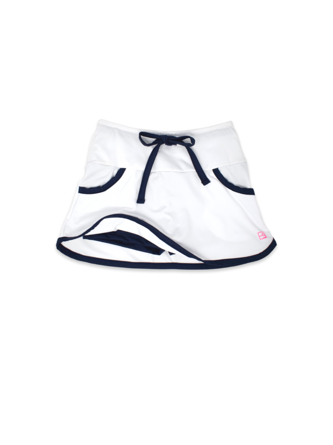 Tiffany Tennis Skort -  Pure Coconut, Nantucket Navy