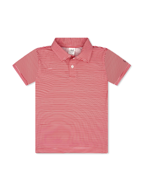 Parker Polo -  Candy Apple Red Ministripe