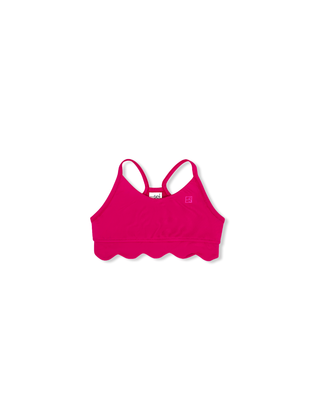 Becca Scallop Sports Bra -  Power Pink