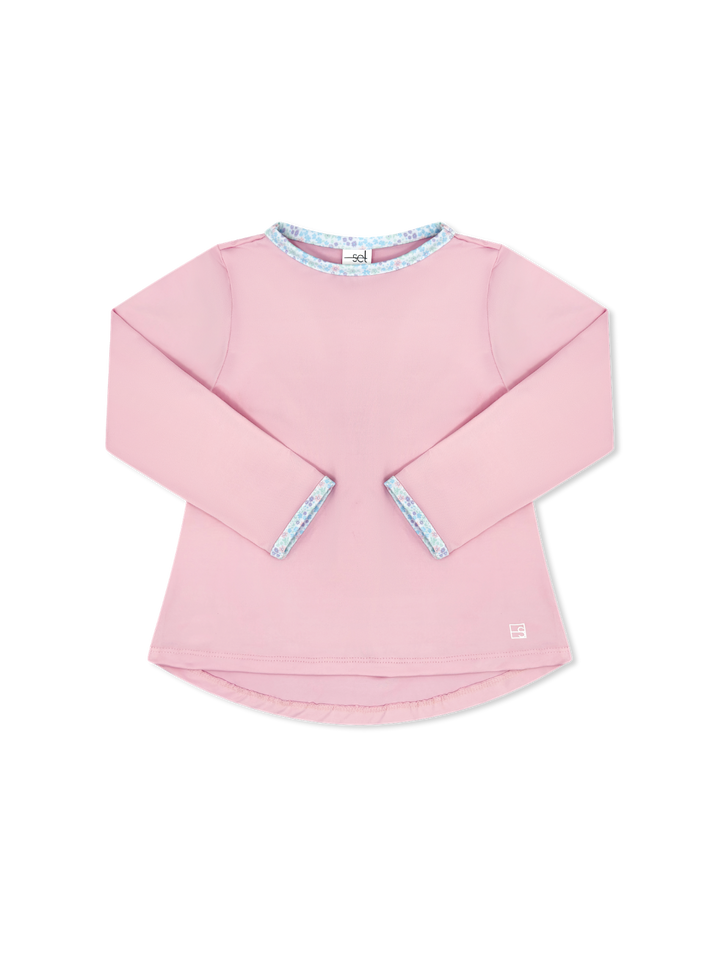 Taylor T Long Sleeve - Cotton Candy Pink, Frosted Floral
