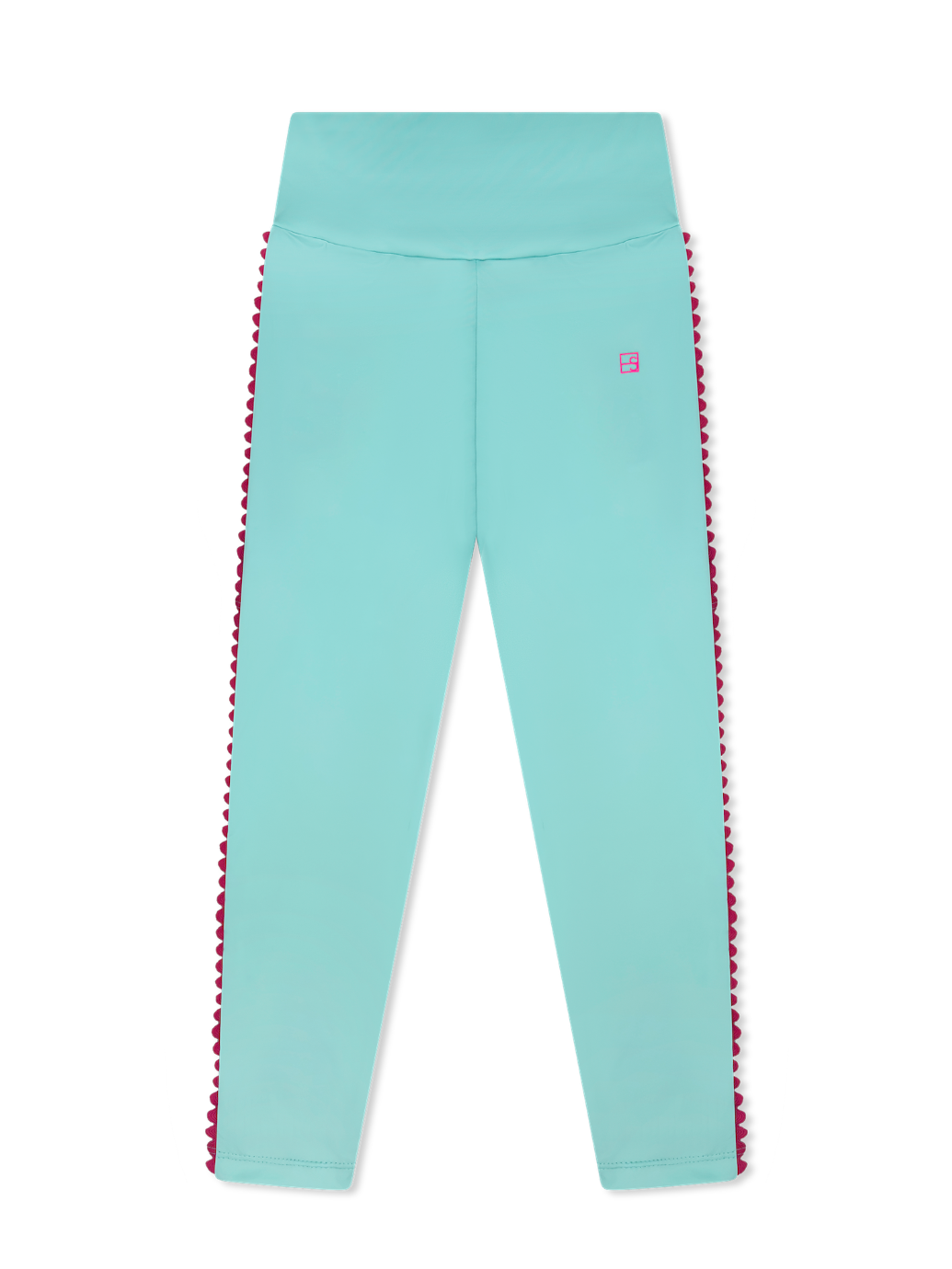 Abigail Highwaist Legging - Totally Turquoise, Power Pink