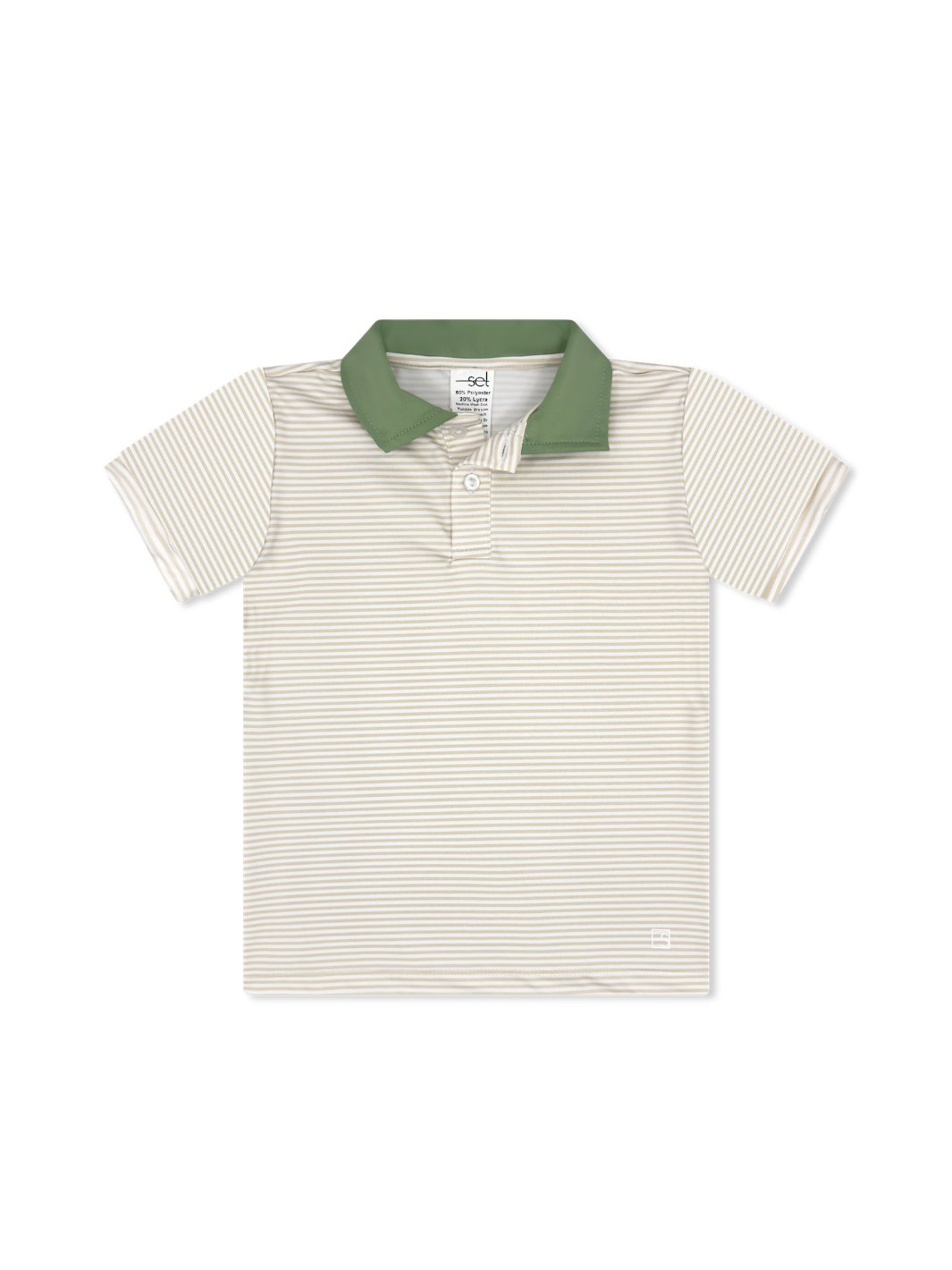 Parker Polo - Sandstone Ministripe, Pistachio Green