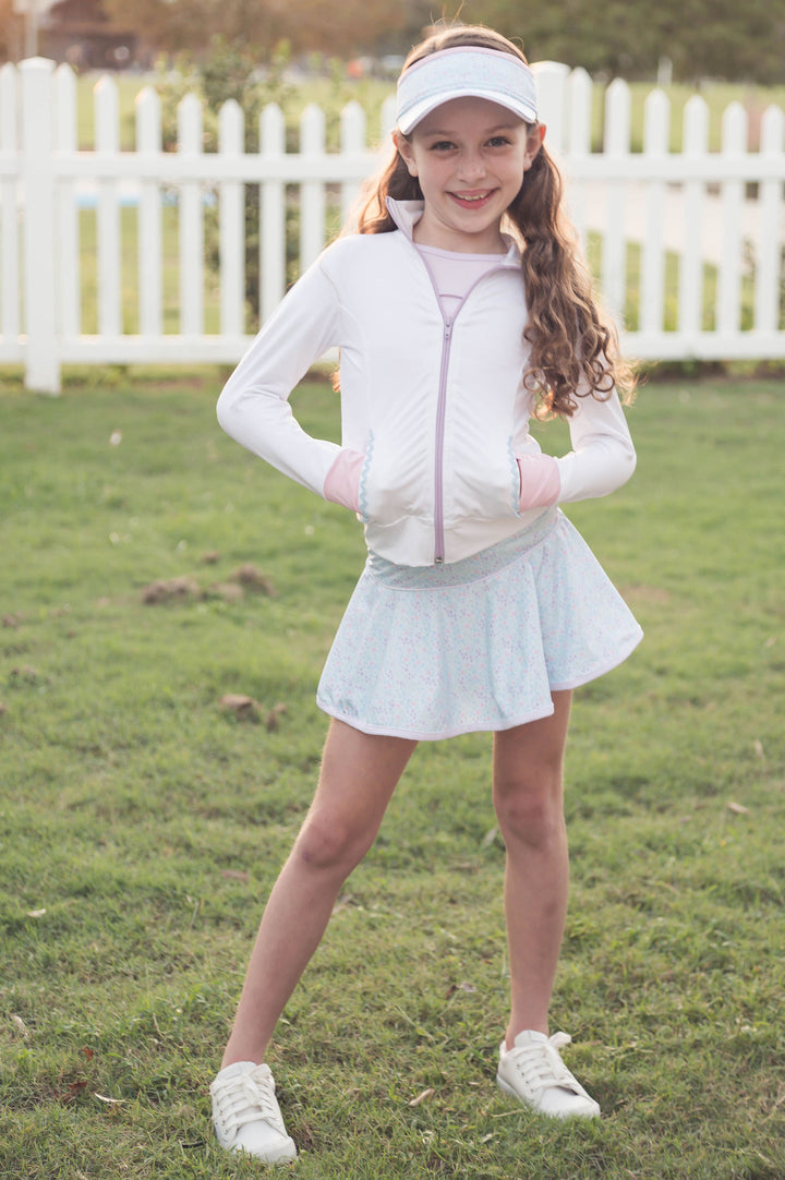 Juliet Jacket - Pure Coconut, Cotton Candy Pink, Cotton Candy Blue