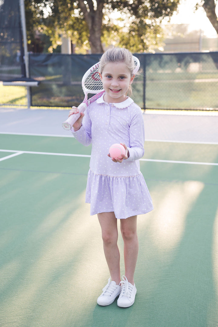 Darla Dropwaist Dress Long Sleeve - Be Mine, Cotton Candy Pink