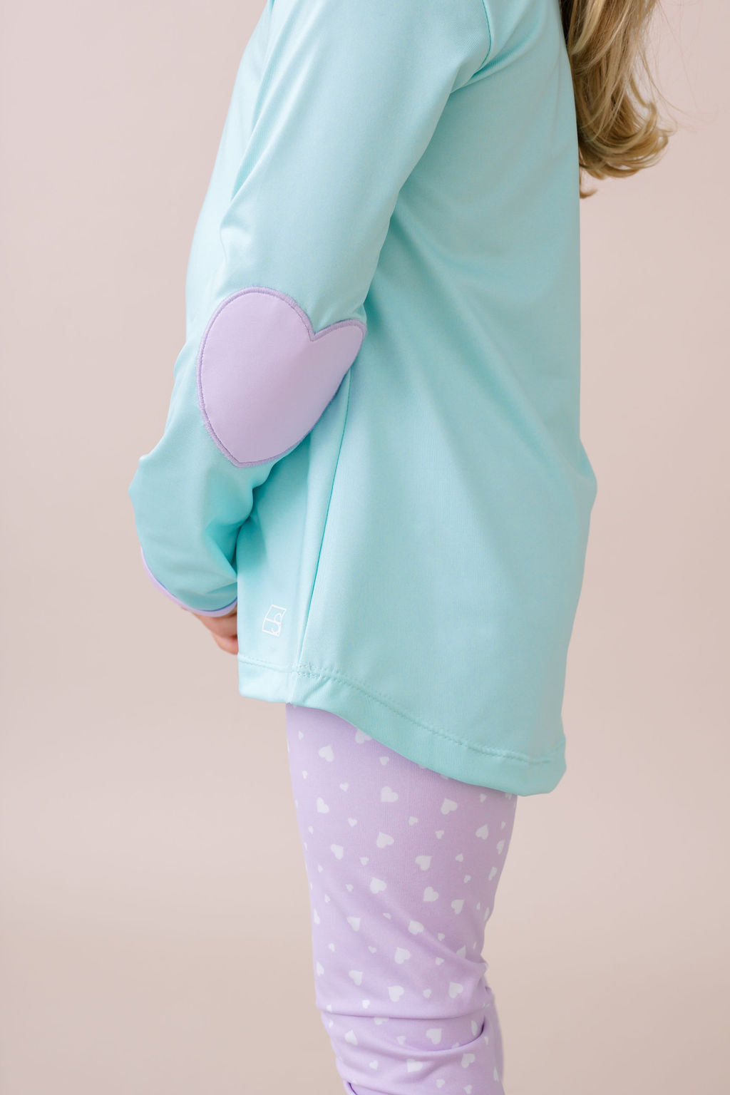 Kylie T Long Sleeve - Cool Mint, Petal Purple