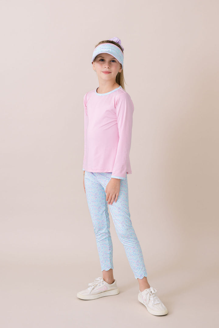 Taylor T Long Sleeve - Cotton Candy Pink, Frosted Floral