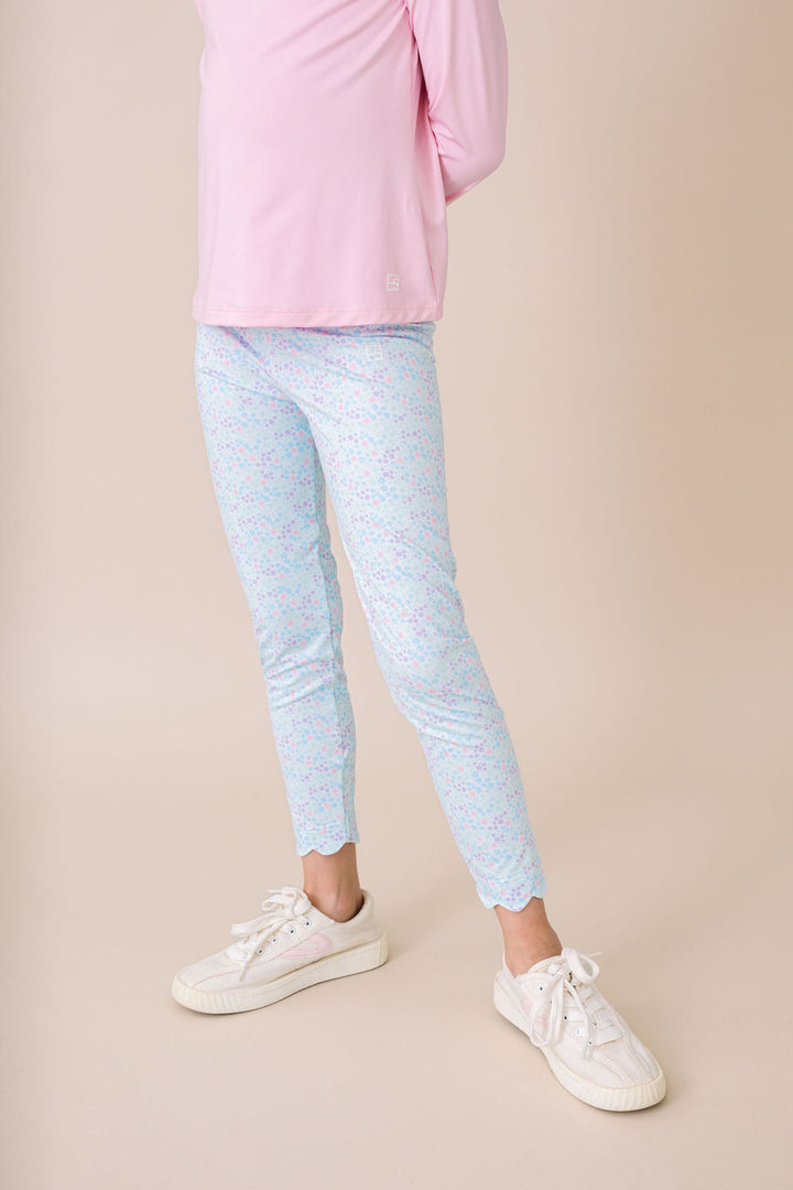 Sadie Scallop Legging - Frosted Floral