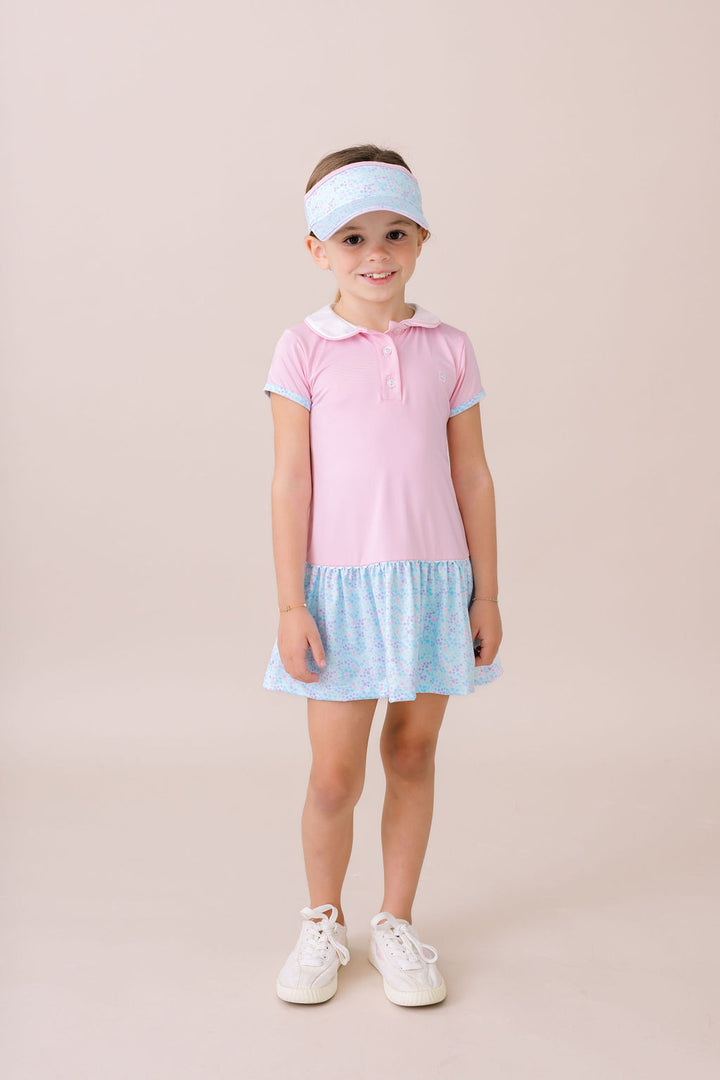 Darla Dropwaist Dress - Cotton Candy Pink, Frosted Floral