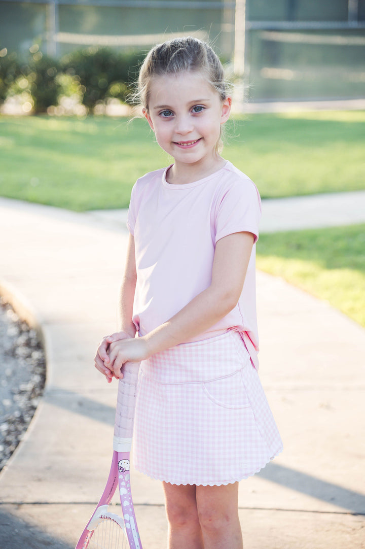 Tiffany Skort  - Cotton Candy Pink Check, Petal Purple