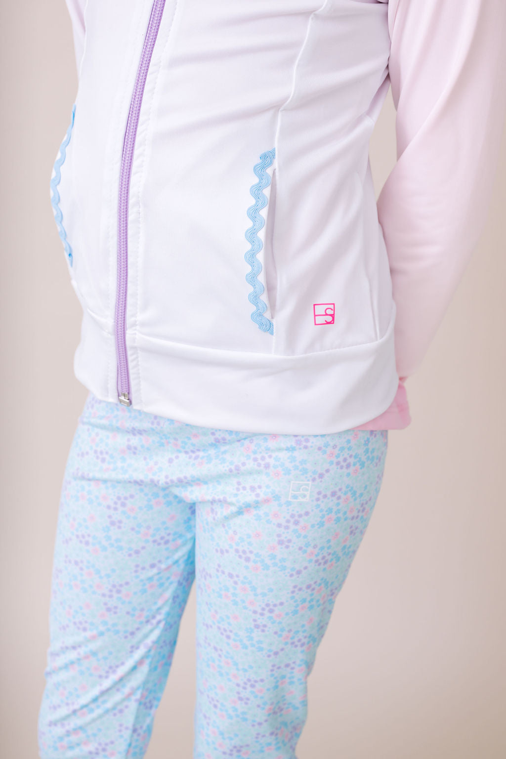 Juliet Jacket - Pure Coconut, Cotton Candy Pink, Cotton Candy Blue
