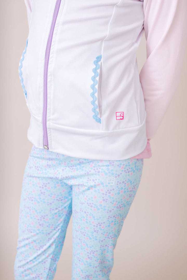 Juliet Jacket - Pure Coconut, Cotton Candy Pink, Cotton Candy Blue