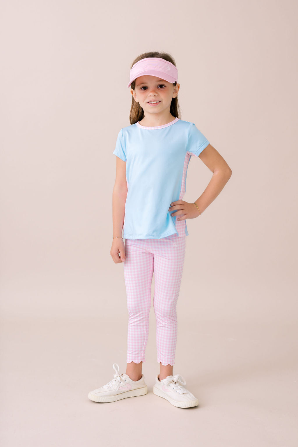 Blair Top - Cotton Candy Blue, Cotton Candy Pink Check