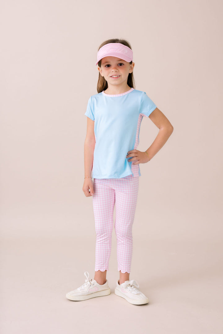 Blair Top - Cotton Candy Blue, Cotton Candy Pink Check