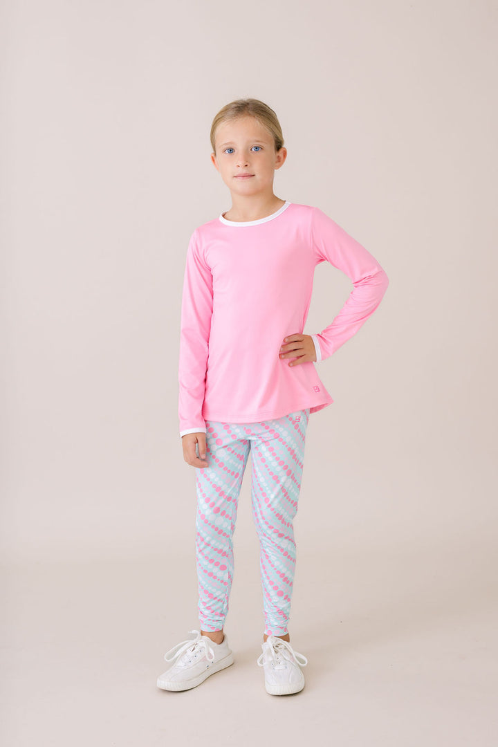 Bridget Basic T Long Sleeve - Flamingo Pink, Pure Coconut