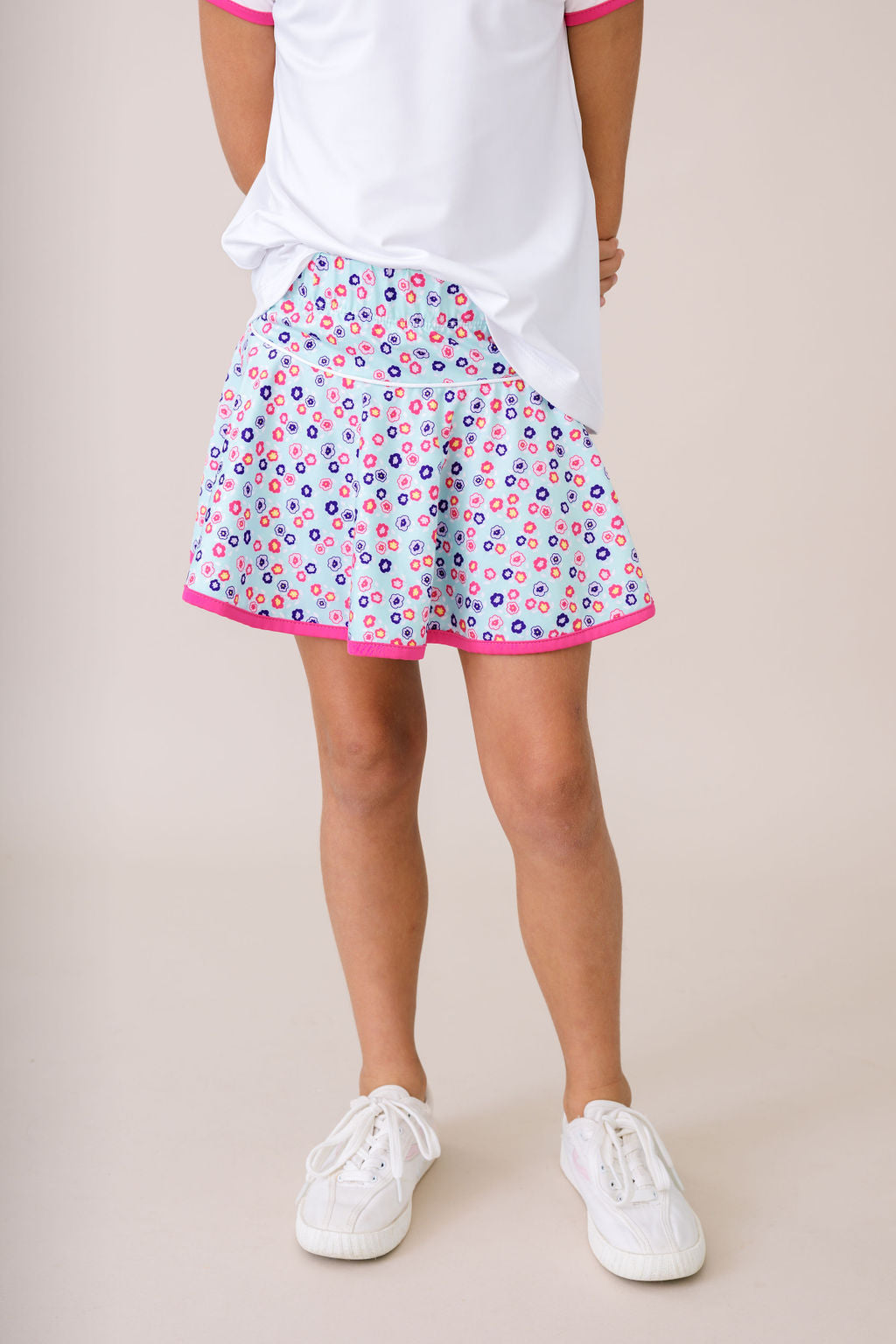 Quinn Skort - Bashful Blooms, Power Pink