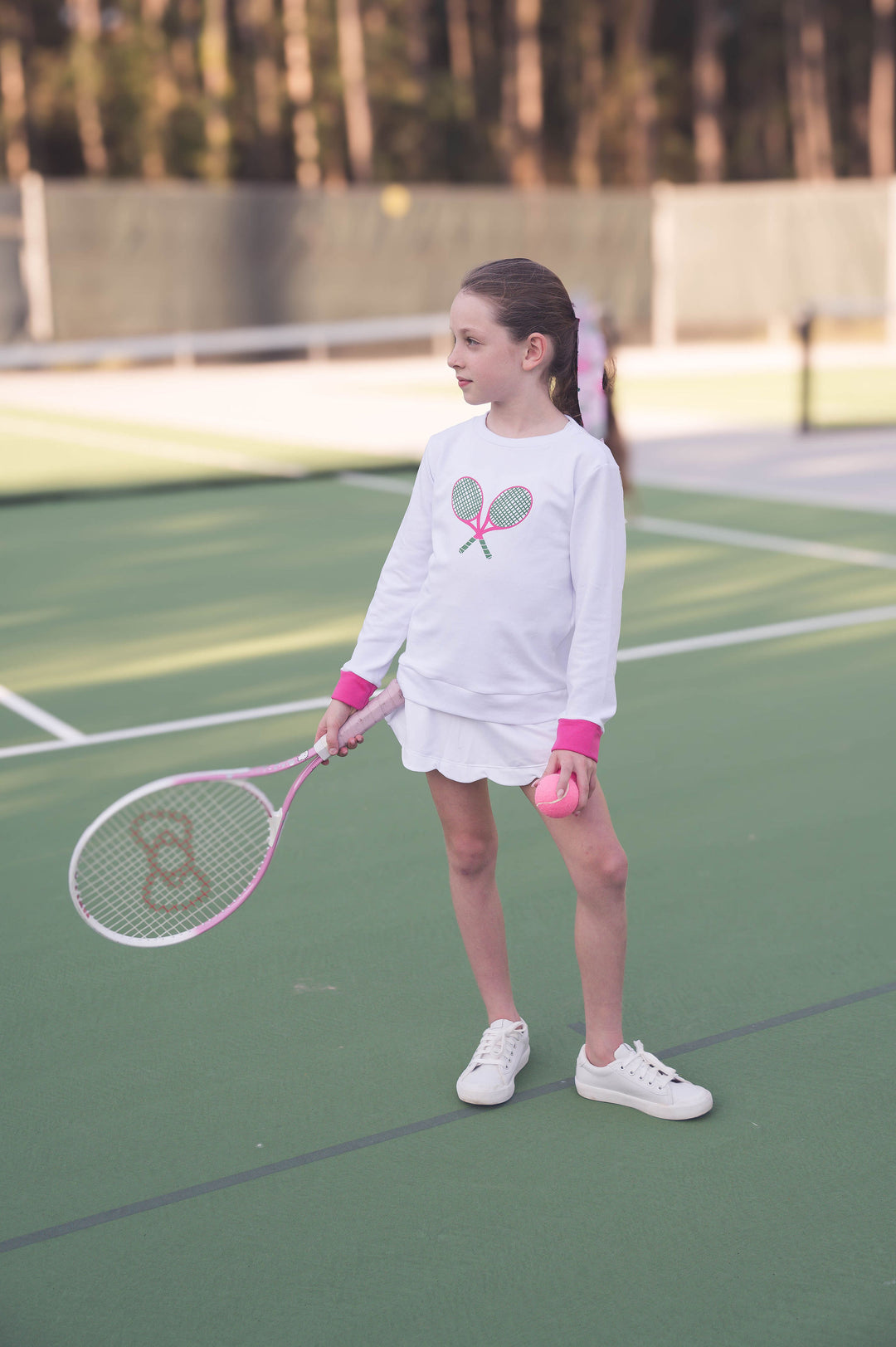 Alex Sweatshirt - Daisy White, Tennis