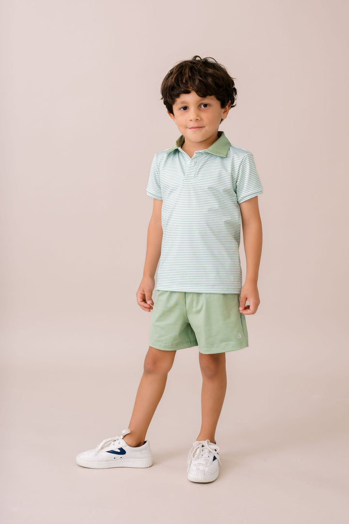Parker Polo - Pistachio Green Ministripe, Pistachio Green